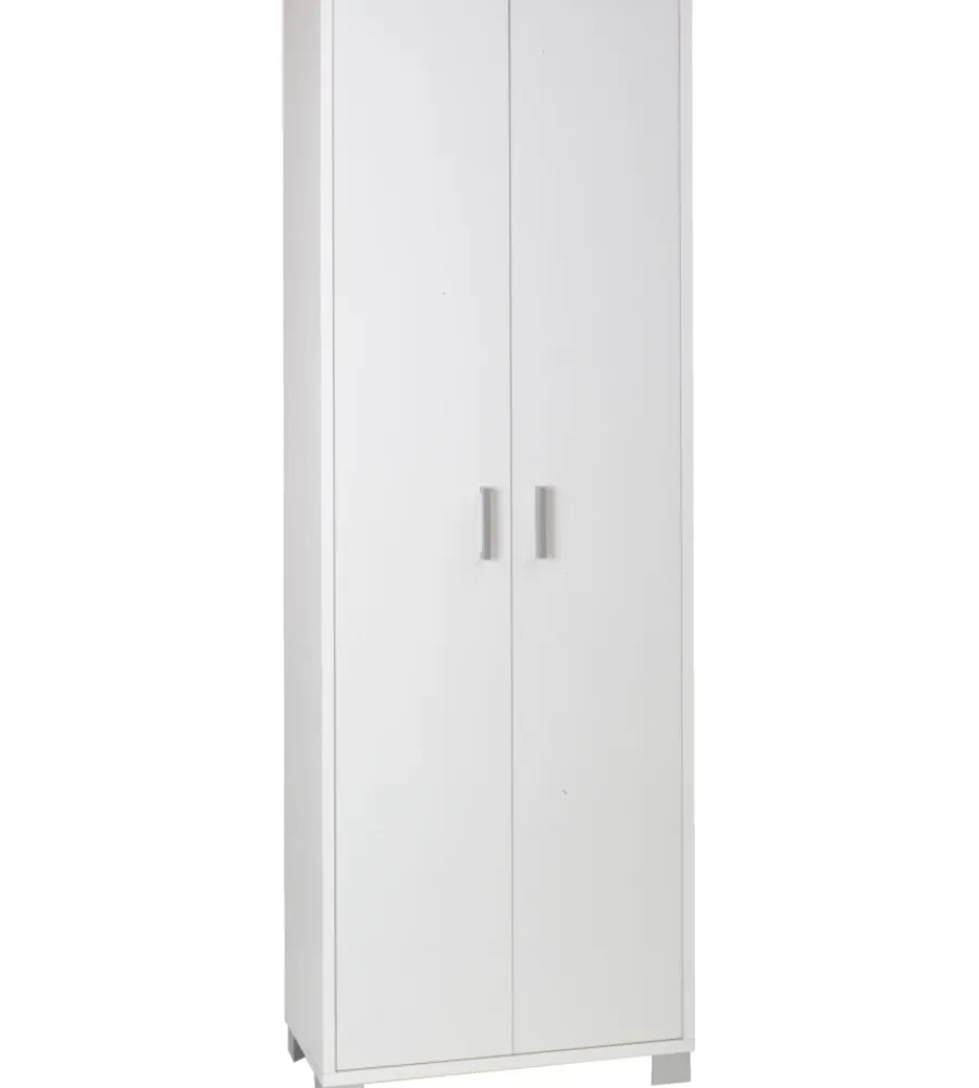 Mobili Multiuso-Sarmog Mobile 2 ante bianco fiammato, 63x183x34 cm