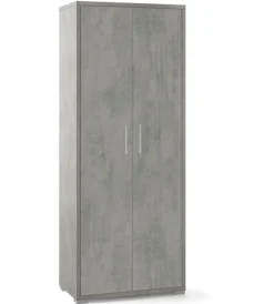New Mobile 2 ante  cemento, 71x182x41 cm Mobili Multiuso