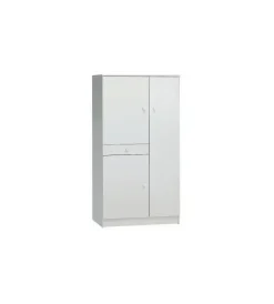 Clearance Mobile 3 ante e 1 cassetto bianco, 77x147x34 cm Mobili Multiuso