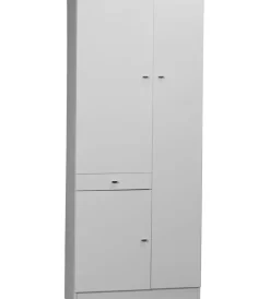 Sarmog Mobili Multiuso|Mobile 3 ante e 1 cassetto bianco lucido, 77x183x34 cm