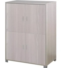 Credenze E Buffet-Sarmog Mobile 4 ante olmo con ante olmo - l.107 x h.162 x p.41 cm.