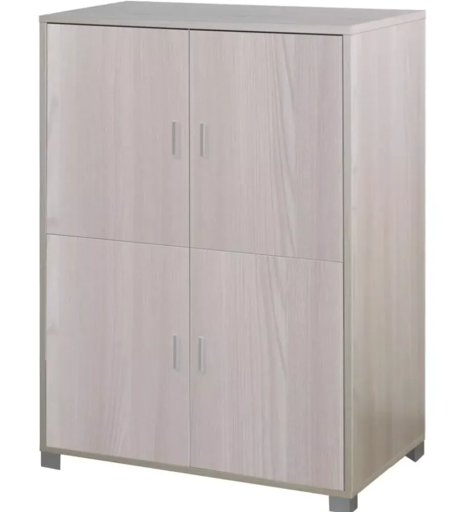 Credenze E Buffet-Sarmog Mobile 4 ante olmo con ante olmo - l.107 x h.162 x p.41 cm.