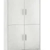 Sarmog Mobili Multiuso|Mobile 4 ante ossido bianco, 108x41x161 cm
