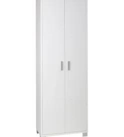 Mobili Multiuso-Sarmog Mobile 2 ante portascope bianco fiammato, 63x183x34 cm