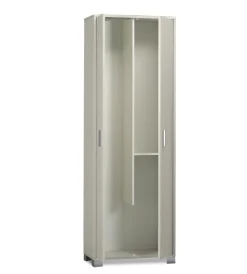 Mobili Multiuso-Sarmog Mobile 2 ante portascope bianco fiammato, 63x183x34 cm
