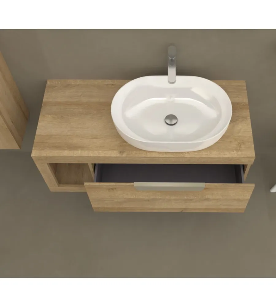 Decor Bagno Mobili Bagno|Mobile bagno "tiziano" colore rovere, 110 cm