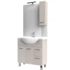 Mobili Bagno- Mobile bagno "gaia" olmo bianco 81x34x87 cm