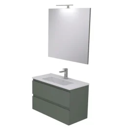 New Mobile bagno "leonardo" verde, 80 cm Mobili Bagno