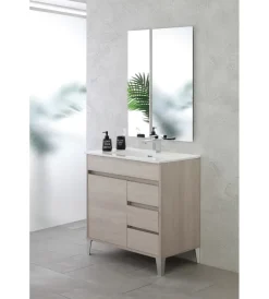 Mobili Bagno|Mobile bagno "mondo" rovere, 82x47x85,5 cm