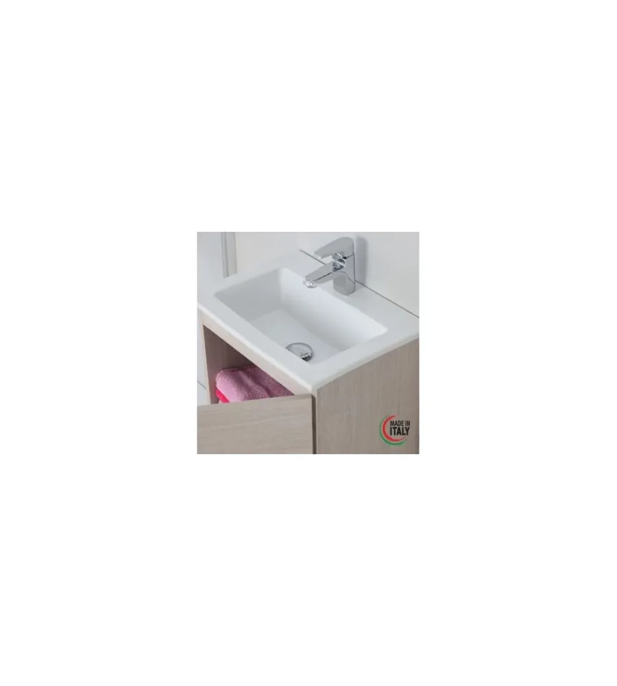 Mobili Bagno- Mobile bagno "petit" rovere chiaro, 50x36x42 cm