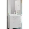Mobili Bagno|Mobile bagno "smart 105" con 2 ante e 3 cassetti bianco lucido, 106x50x193 cm