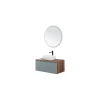 Mobili Bagno|Mobile bagno sospeso "amalfi" verde salvia, 90x46x40 cm