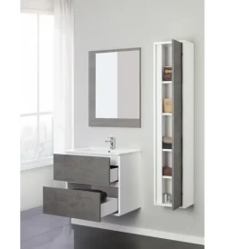 Sale Mobile bagno sospeso "fabula" bianco e cemento, 60x47x57 cm Mobili Bagno