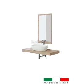 Sale Mobile bagno sospeso "shelf" finitura rovere, 120x50x8 cm Mobili Bagno