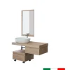 Mobili Bagno|Mobile bagno sospeso "shelf" rovere con cassetti, 120x50x8 cm