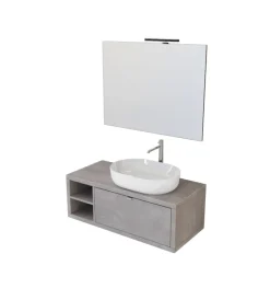 Sale Mobile bagno "tintoretto" cemento, 110 cm Mobili Bagno