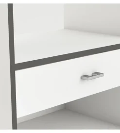 Online Mobile buffet cucina bianco con profili grigi, 90x112x40 cm Cucina