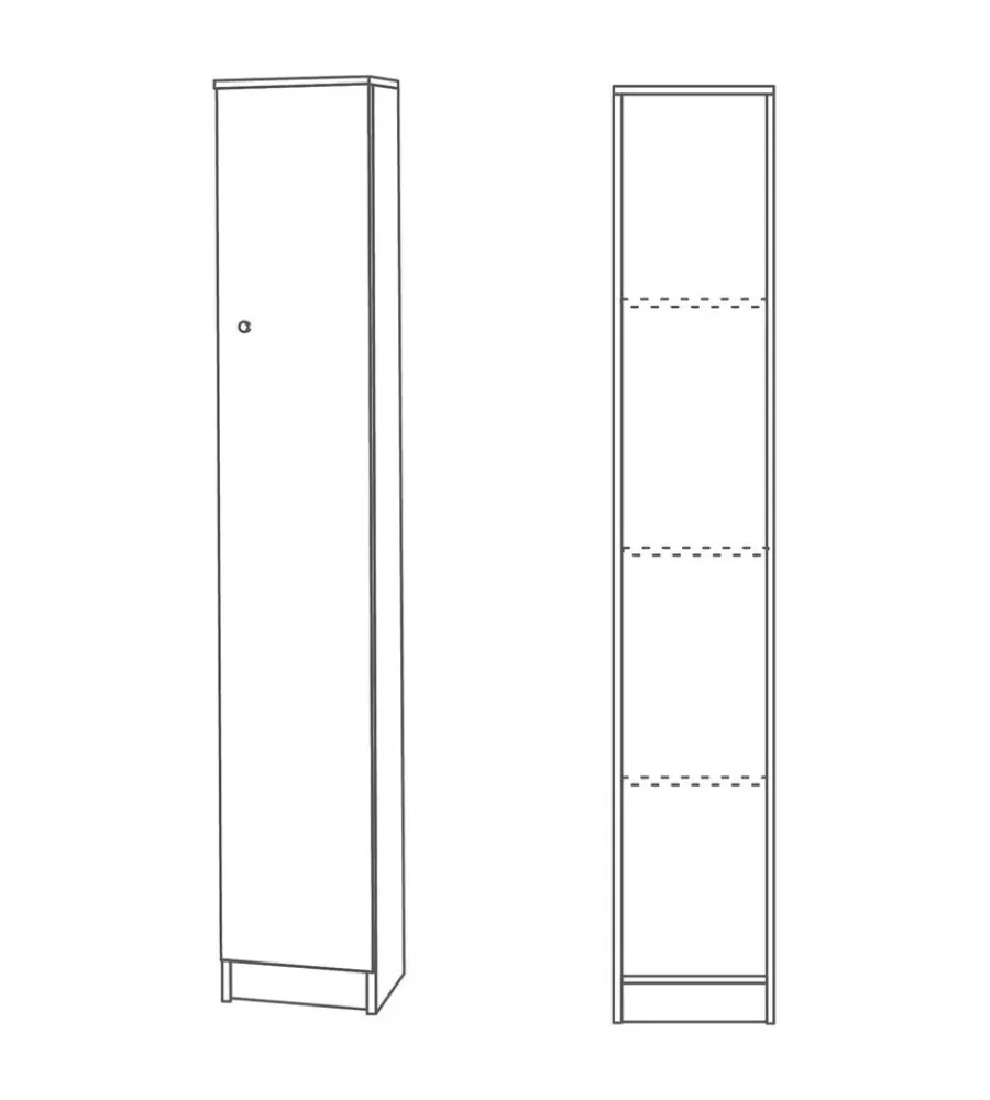 Outlet Mobile colonna bianco fiammato, 31x183x34 cm Mobili Multiuso