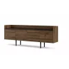 New Mobile contenitore 3 ante e 2 cassetti legno scuro, 195x73x40 cm Credenze E Buffet