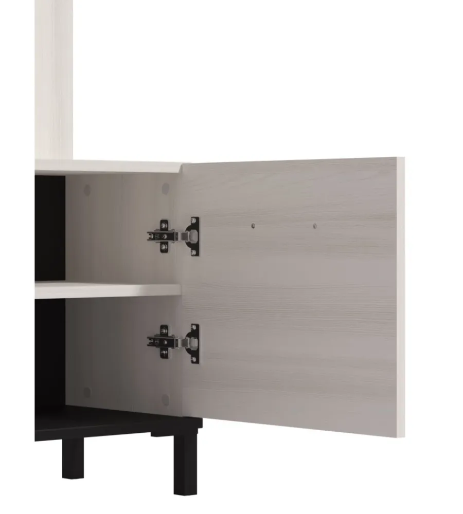 New Mobile da ingresso "cordova" bianco e nero, 90x33x191 cm Mobili Da Ingresso