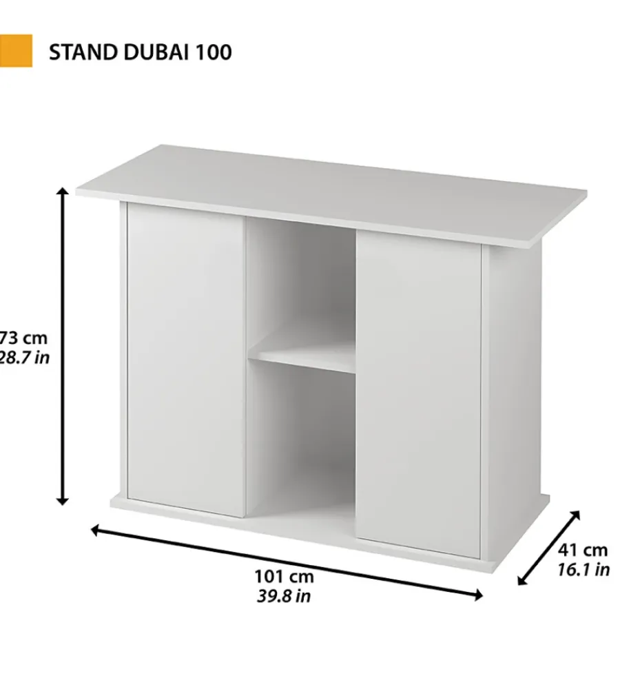 Acquariologia-Ferplast Mobile in legno per acquario - stand bubai 100 nero, 101 x 41 x h 73 cm -