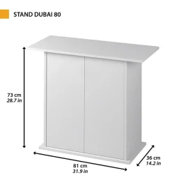 Ferplast Acquariologia|Mobile in legno per acquario - stand bubai 80 nero, 81 x 36 x h 73 cm -