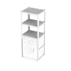 Outlet Mobile lavanderia "organizer" in polipropilene bianco 75x60x184 cm Riponimento In Resina
