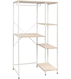 Mobiletti Multiuso|Mobile lavatrice "janet" bianco e legno, 100x60x177 cm