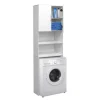 Mobiletti Multiuso|Mobile  lavatrice salvaspazio "wash" colore bianco, 64x24x190 cm