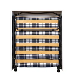 Letti E Comodini|Mobile letto estraibile a scomparsa con rete e materasso 80x190 cm