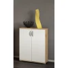 Credenze E Buffet|Mobile multiuso 2 ante "londra 01" rovere bianco, 60x35x83 cm