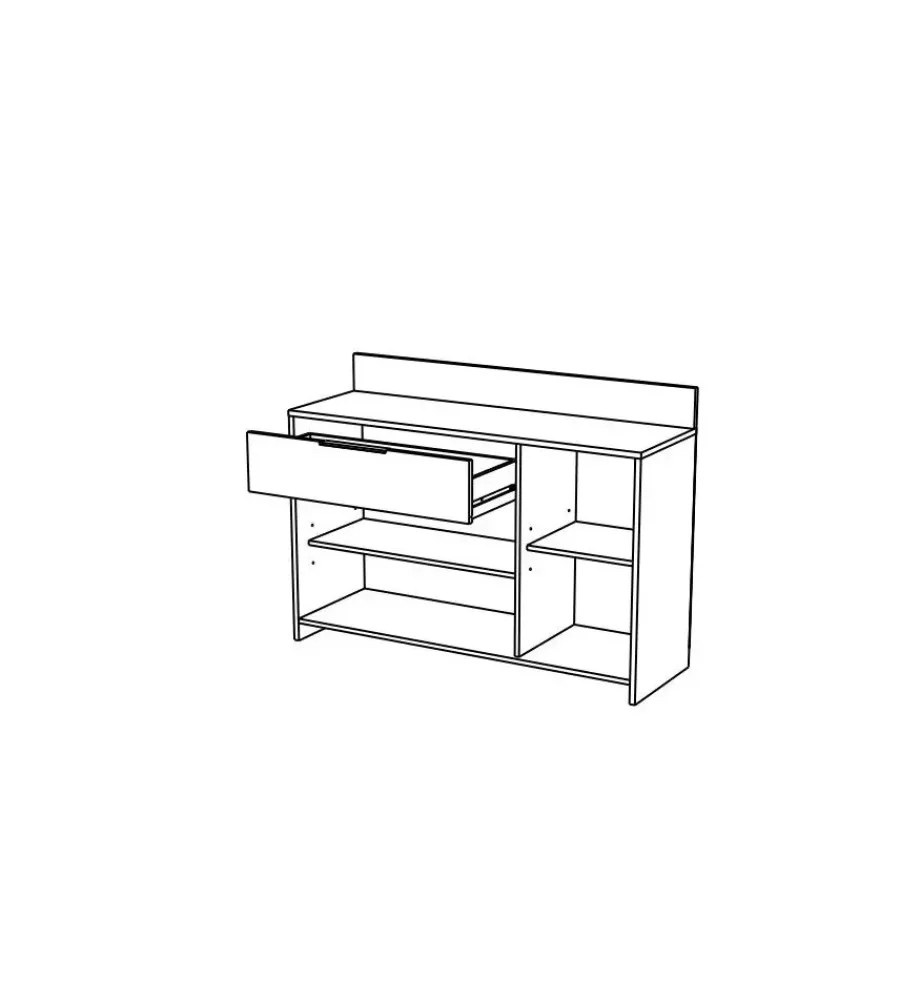 Cucina|Mobile multiuso per cucina "mike", 123x40x89 cm