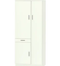 Mobili Multiuso-Sarmog Mobile porta biancheria bianco, 77x183x34 cm