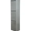 Raccolta Differenziata|Mobileco 3 secchi 18 litri acciaio grigio, 34x25x136 cm