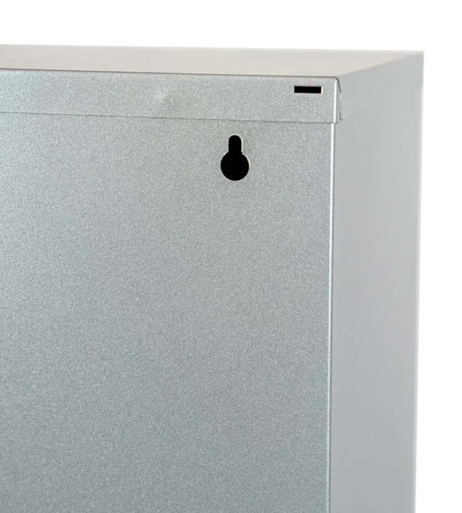 Raccolta Differenziata|Mobileco 3 secchi 18 litri acciaio grigio, 34x25x136 cm
