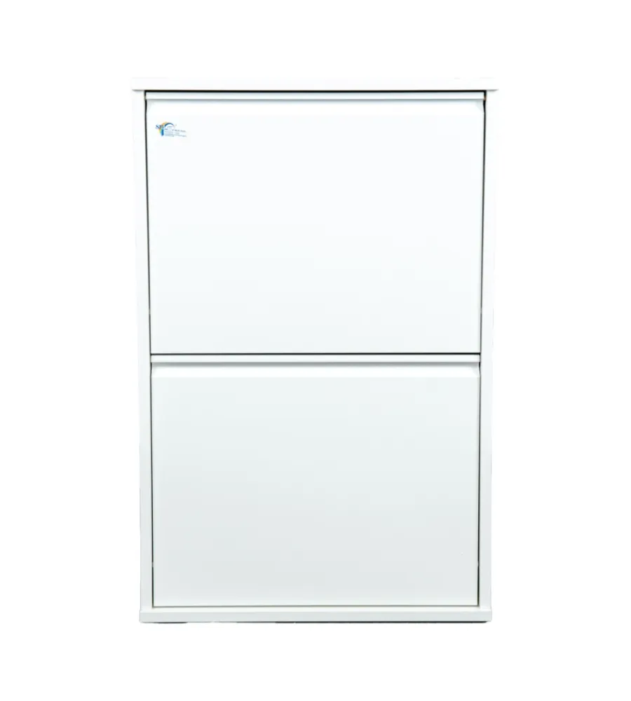 Raccolta Differenziata- Mobileco legno 4 secchi 18 litri bianco