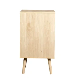 Credenze E Buffet-BellaHome Mobiletto multifunzionale con porta battente in rattan, 40x39x71 cm