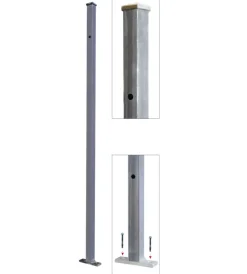 Porte, Scale E Pavimenti-Metal Expert Montante angolare per pannelli di recinsioni  h100 cm in ferro zincato