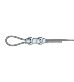 Sistemi Di Fissaggio- Morsetto duplex per funi ø 3 mm. in acciaio zincato