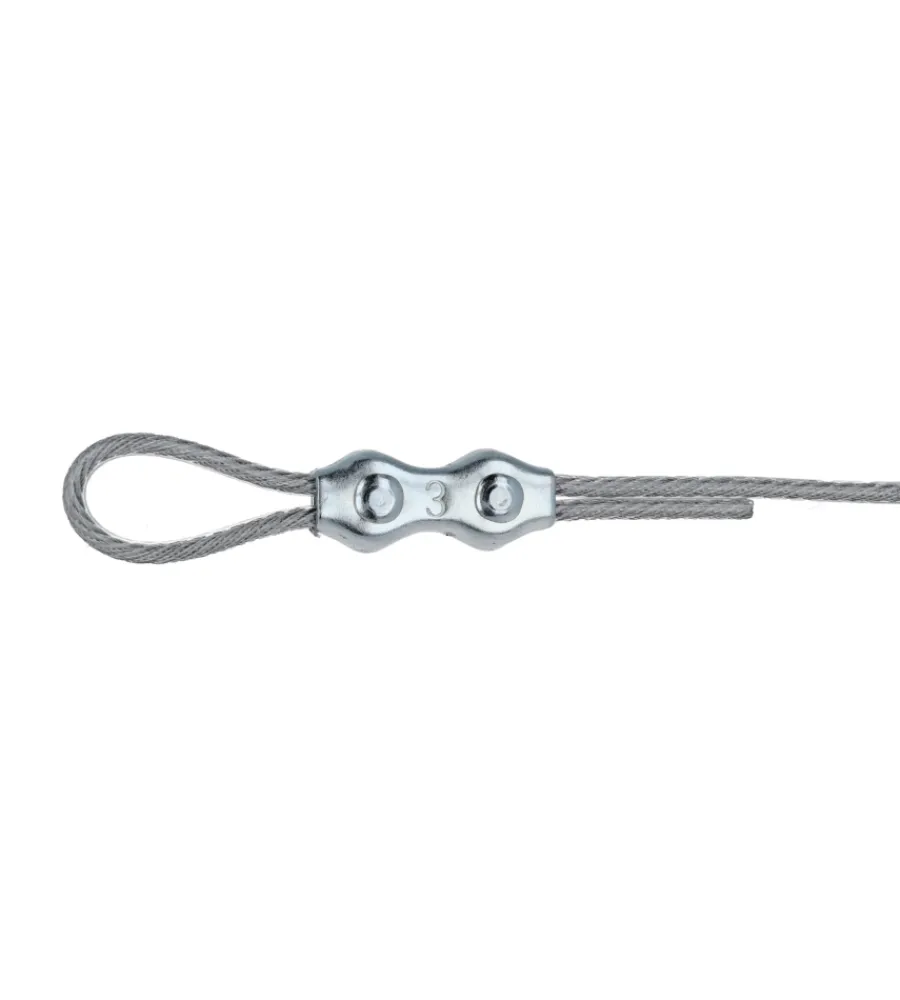 Sistemi Di Fissaggio- Morsetto duplex per funi ø 3 mm. in acciaio zincato