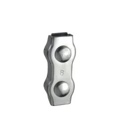 New Morsetto "duplex" per funi ø 6 mm. acciaio zincato Sistemi Di Fissaggio