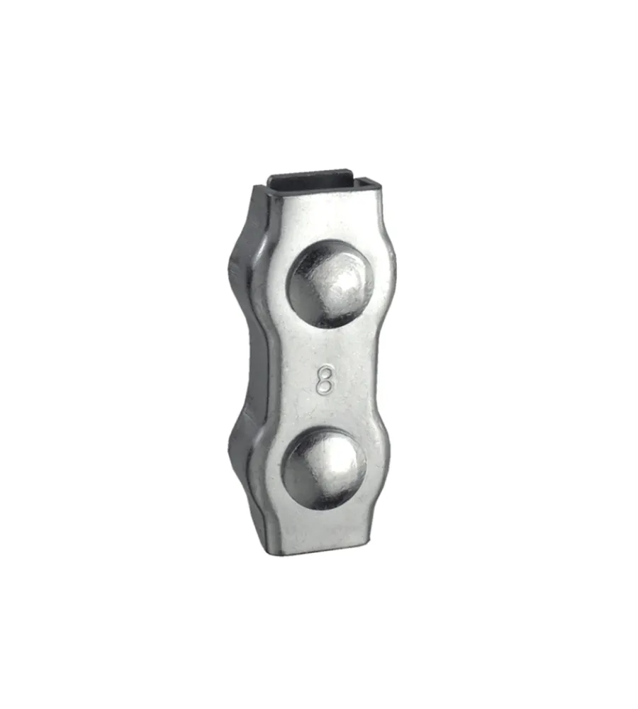 Sistemi Di Fissaggio- Morsetto duplex per funi ø 3 mm. in acciaio zincato 2 pz.