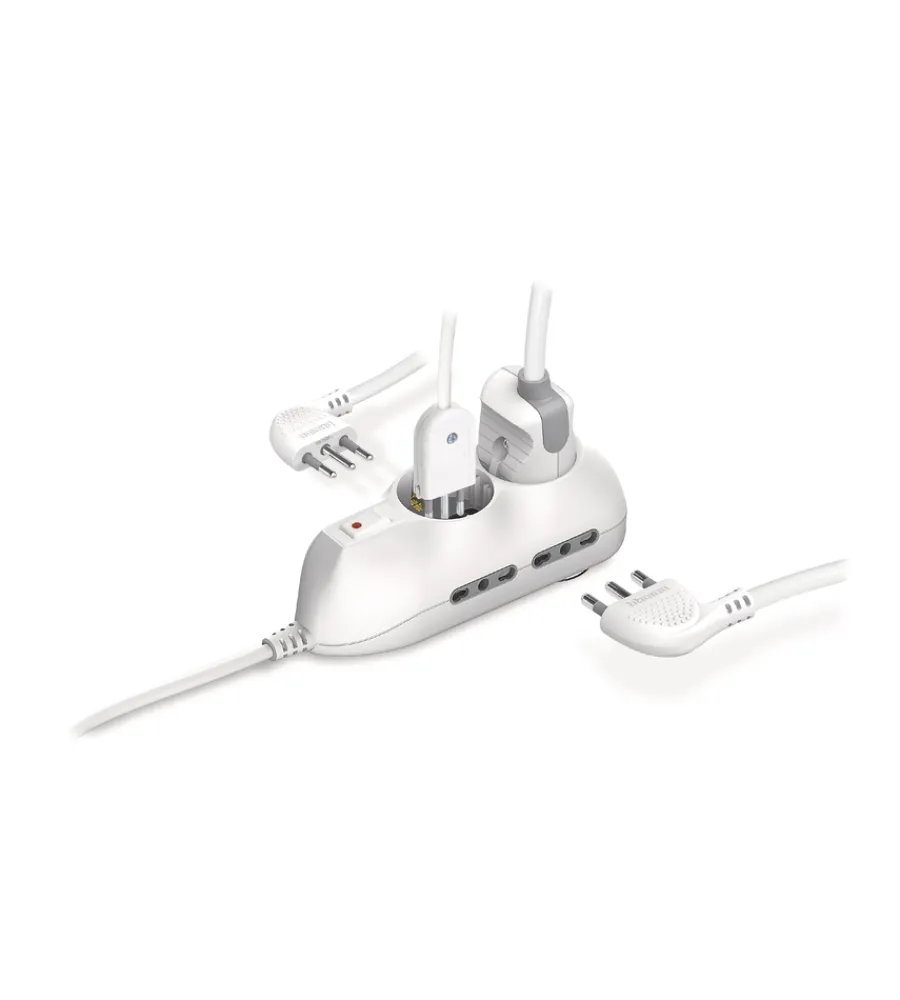 Sale Multipresa 6 pr. 2p+t 10/16a con cavo bianco - . Multiprese Ed Adattatori