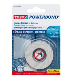 Hot Nastro biadesivo per specchi "powerbond", 19 mm x 1,5 mt - Nastri Vari