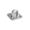 Sistemi Di Fissaggio|Occhiolo su piastra 35 x 35 spessore 3 mm. zincato bianco