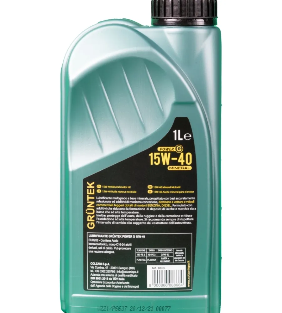 Oli E Lubrificanti- Olio power-g lubrificante minerale 1l 15w40 per motori diesel benzina