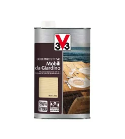 V33 Oli E Detergenti Legno|Olio protettivo mobili da giardino tenuta estrema - incolore - 1 litri