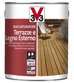 Olio saturatore - terrazze e legno esterno - incolore - 2,5 litri Oli E Detergenti Legno