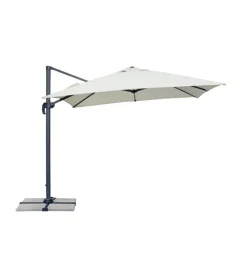 Discount Ombrellone a braccio quadrato solaria "california" in alluminio antracite ecru' 3x3 mt Coperture Per Esterno E Accessori