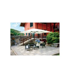 Discount Ombrellone a braccio quadrato solaria "california" in alluminio antracite ecru' 3x3 mt Coperture Per Esterno E Accessori